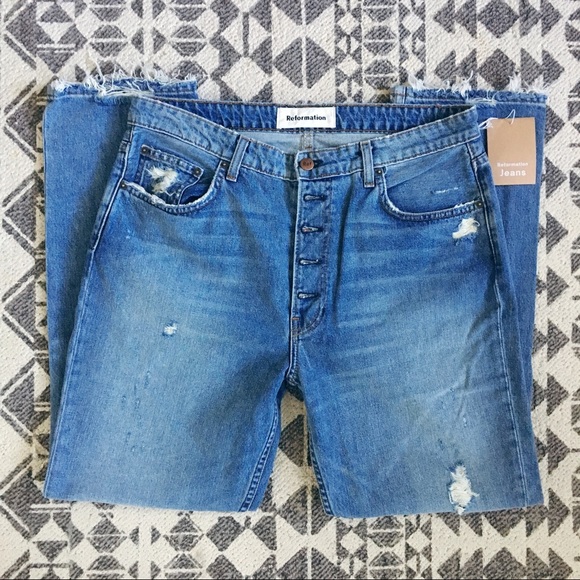 Reformation Winona Slim Button Fly Jean - Picture 1 of 2